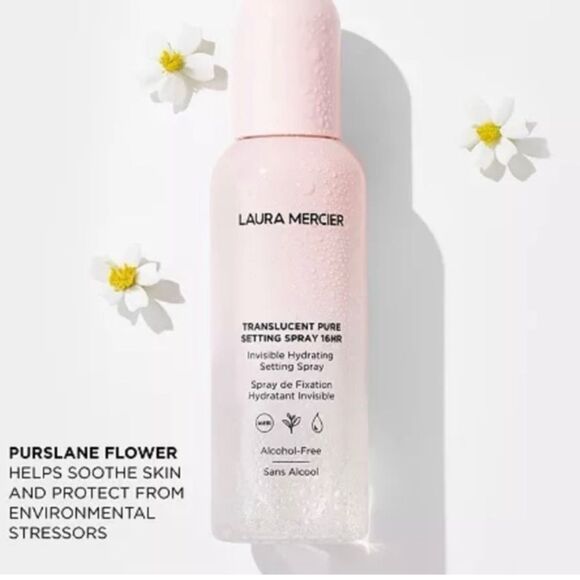 LAURA MERCIER NWT Translucent Pure Hydrating Setting Spray Makeup Fix 16hr NIB - Picture 3 of 7